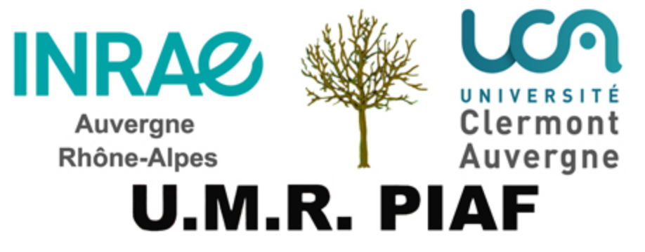 Logo de l'INRAE de Clermont-Ferrand et du l'UMR Piaf